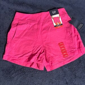 GAP Women's Vivid Pink High Waist Shorts